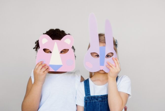 Masken für Kinder bitte nur an Fasching